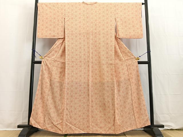 平和屋着物▽上質な紬　単衣　麻の葉文様　正絹　逸品　AABC0702jh 楽天市場】平和屋着物▽上質な紬 単衣 麻の葉文様 正絹 逸品