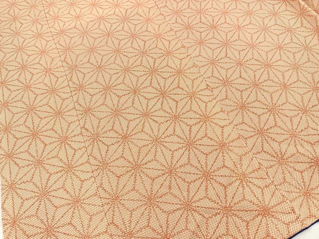 平和屋着物□上質な小紋 麻の葉文様 正絹 逸品 BAAW2276yc