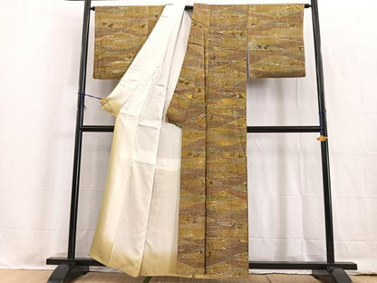 平和屋着物■上質な小紋 ろうけつ染め 風景文 正絹 逸品 BAAW2289yc