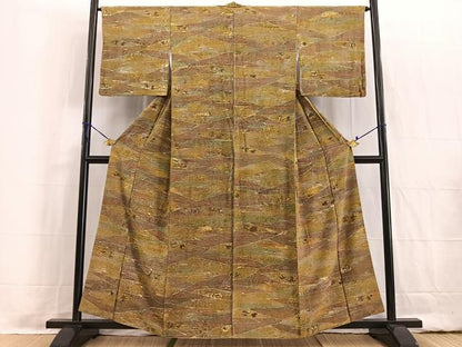 平和屋着物■上質な小紋 ろうけつ染め 風景文 正絹 逸品 BAAW2289yc