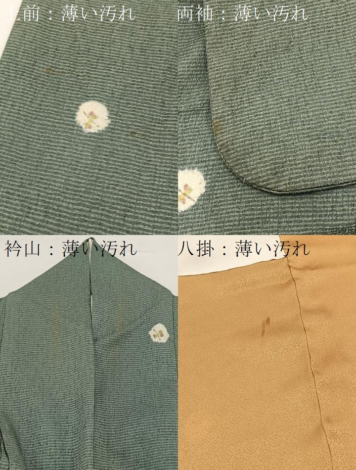 平和屋着物■上質な小紋 絞り 草花文 BAAW2294yc