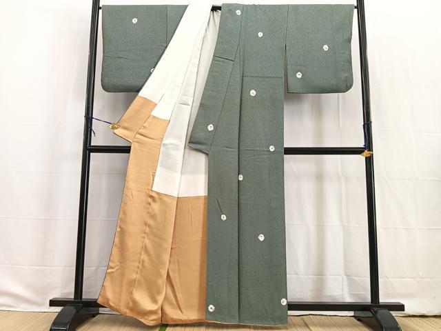 平和屋着物■上質な小紋 絞り 草花文 BAAW2294yc