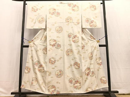 平和屋着物■上質な小紋 風景花丸文 金彩 正絹 逸品 BAAW2303yc