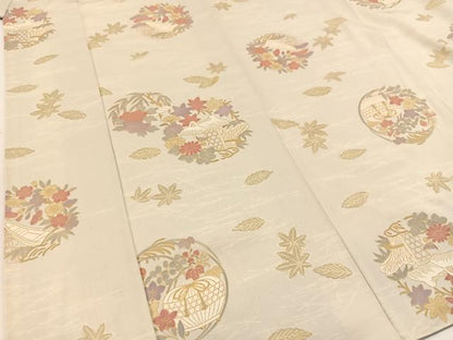 平和屋着物■上質な小紋 風景花丸文 金彩 正絹 逸品 BAAW2303yc