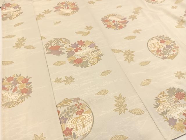 平和屋着物■上質な小紋 風景花丸文 金彩 正絹 逸品 BAAW2303yc