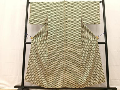 平和屋着物■上質な小紋 型染め 椿 正絹 逸品 BAAW2319yc