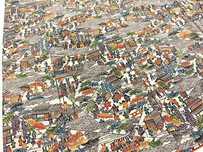 平和屋着物■上質な小紋 型染め 切嵌人物文 正絹 逸品 BAAW2323yc