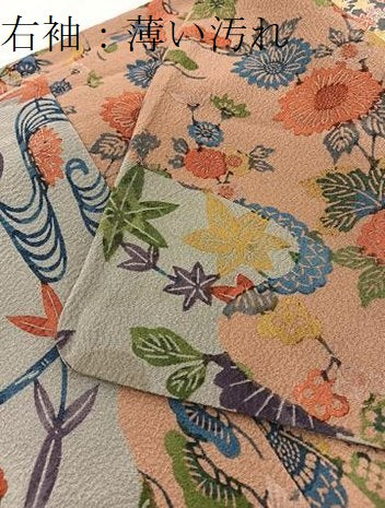 平和屋着物■訪問着 型染め 切嵌風景文 正絹 逸品 BAAW2327yc