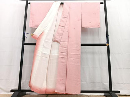 平和屋着物■上質な小紋 地紋起こし 入子菱文 正絹 逸品 BAAW2328yc