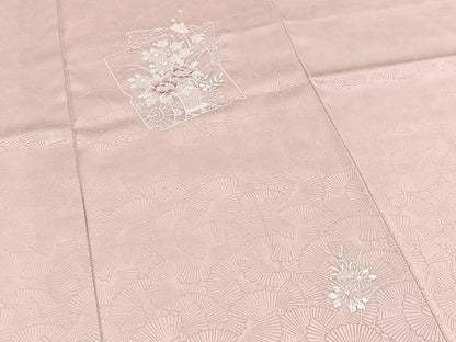 平和屋着物■訪問着 総刺繍 破れ色紙花車文 正絹 逸品 BAAW2330yc