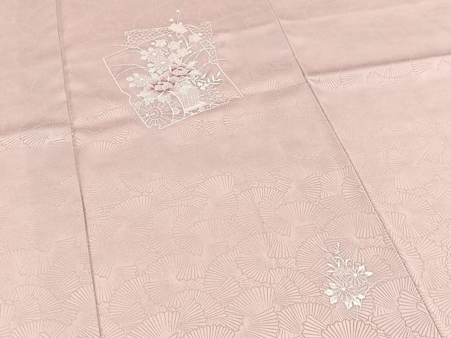 平和屋着物■訪問着 総刺繍 破れ色紙花車文 正絹 逸品 BAAW2330yc