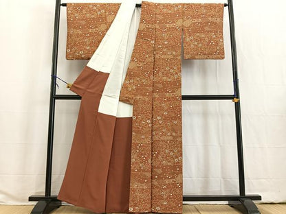 平和屋着物■上質な小紋 ろうけつ染め 吉祥エ霞文 正絹 逸品 BAAW2337yc