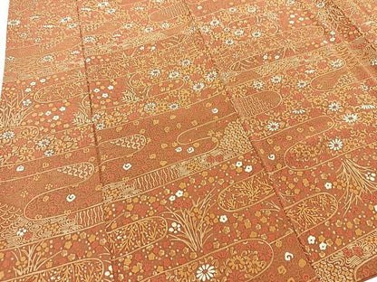 平和屋着物■上質な小紋 ろうけつ染め 吉祥エ霞文 正絹 逸品 BAAW2337yc