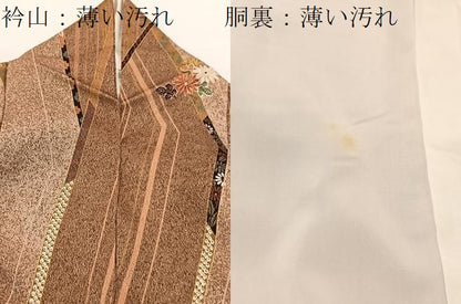 平和屋着物■上質な小紋 吉祥花文 たたき染め 金彩 正絹 逸品 BAAW2342yc