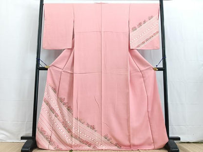 平和屋着物■訪問着 絞り 草花文 正絹 逸品 BAAW2343yc