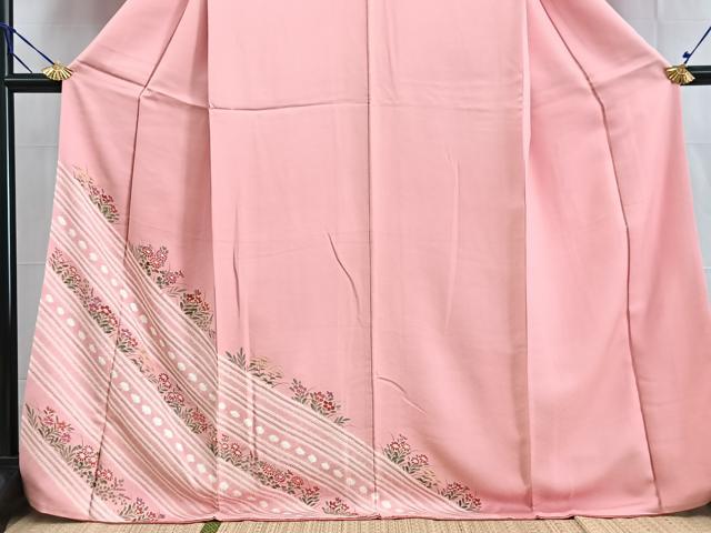平和屋着物■訪問着 絞り 草花文 正絹 逸品 BAAW2343yc