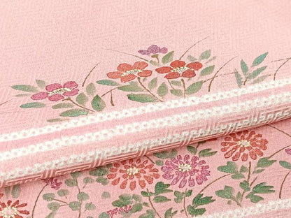 平和屋着物■訪問着 絞り 草花文 正絹 逸品 BAAW2343yc