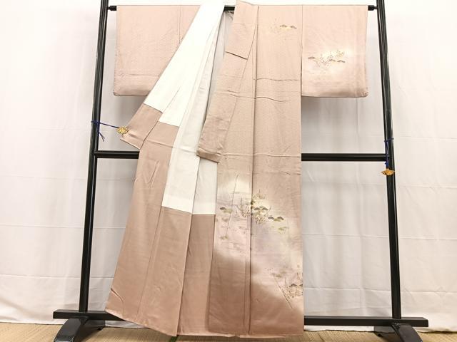 平和屋着物■訪問着 松竹梅 暈し染め 金銀彩 正絹 逸品 BAAW2345yc