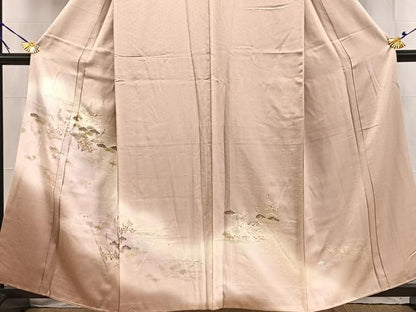 平和屋着物■訪問着 松竹梅 暈し染め 金銀彩 正絹 逸品 BAAW2345yc
