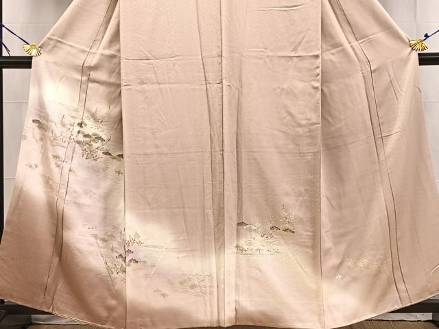 平和屋着物■訪問着 松竹梅 暈し染め 金銀彩 正絹 逸品 BAAW2345yc