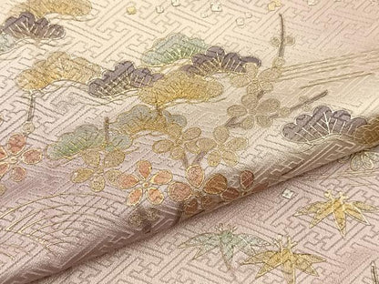 平和屋着物■訪問着 松竹梅 暈し染め 金銀彩 正絹 逸品 BAAW2345yc