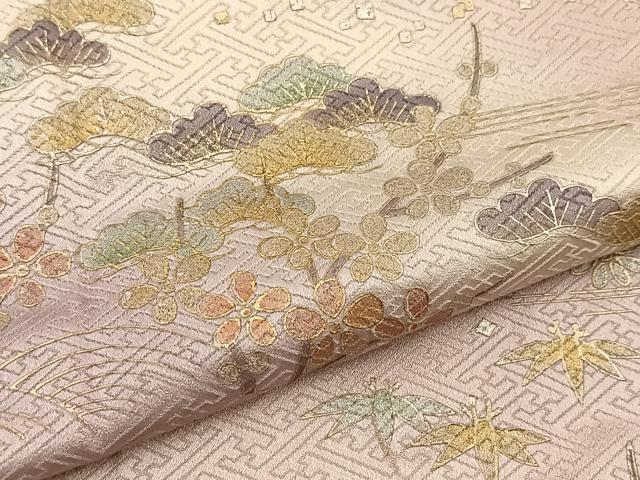 平和屋着物■訪問着 松竹梅 暈し染め 金銀彩 正絹 逸品 BAAW2345yc