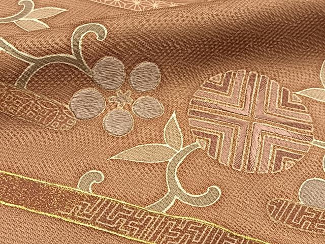平和屋着物■訪問着 刺繍 笹蔓文 金彩 鈴乃屋扱い 正絹 逸品 BAAW2346yc