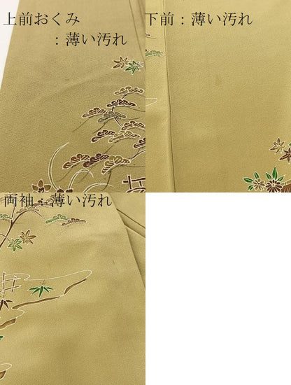 平和屋着物■訪問着 風景花文 正絹 逸品 BAAW2365yc