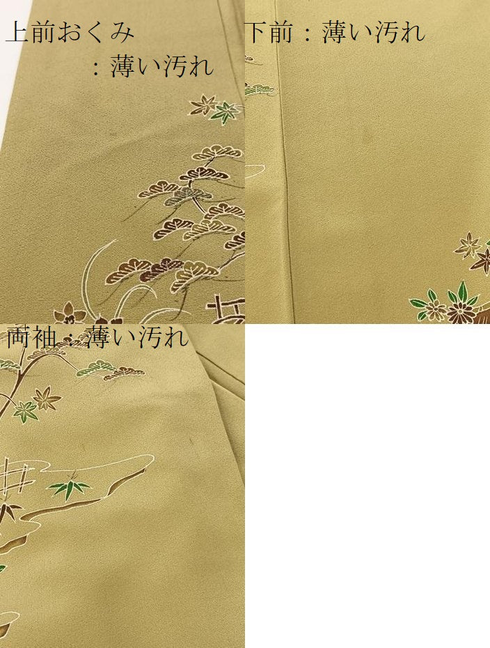平和屋着物■訪問着 風景花文 正絹 逸品 BAAW2365yc