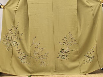 平和屋着物■訪問着 風景花文 正絹 逸品 BAAW2365yc