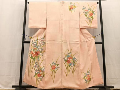 平和屋着物■訪問着 刺繍 草花文 暈し染め 金彩 正絹 逸品 BAAW2368yc