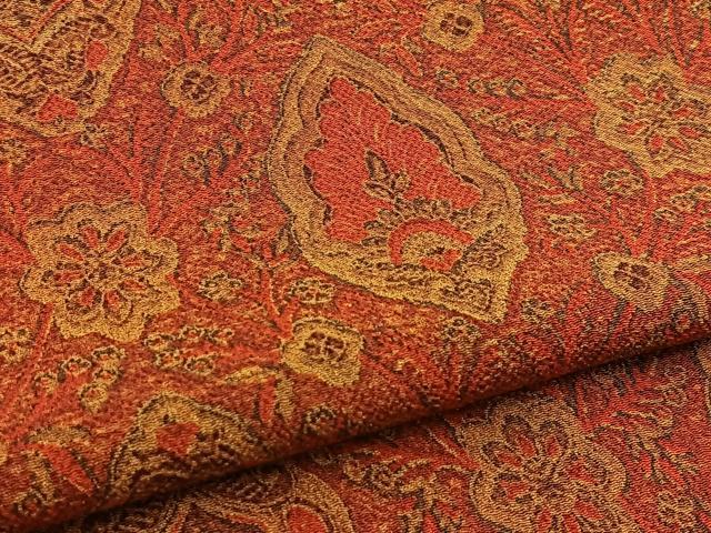 平和屋着物□上質な小紋 ペイズリー柄 鬼しぼ縮緬 正絹 逸品 BAAW2374yc