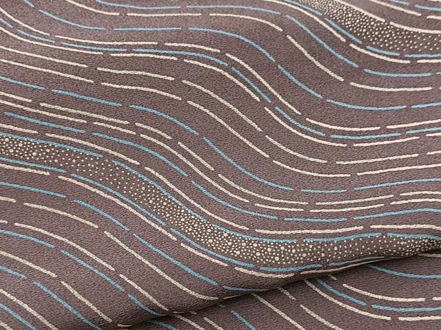 平和屋着物■上質な小紋 流線文 正絹 逸品 BAAW2375yc