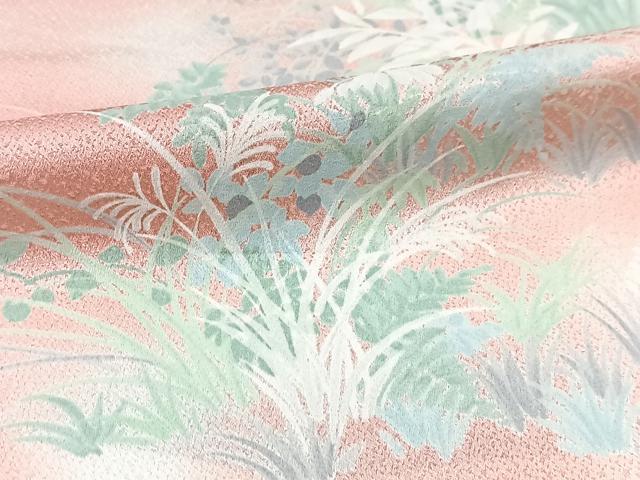 平和屋着物■上質な小紋 草花文 暈し染め 正絹 逸品 BAAW2393yc