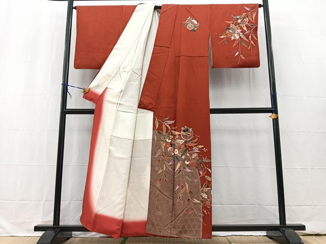 平和屋着物■訪問着 花蝶丸文 金彩 正絹 逸品 BAAW2395yc