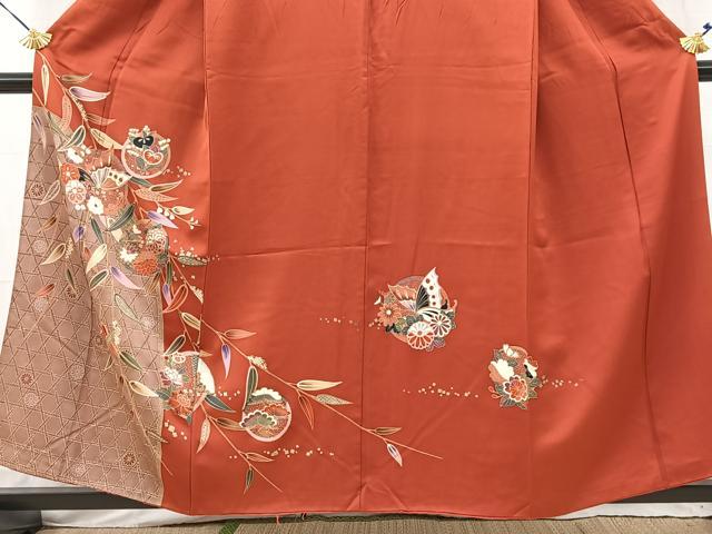 平和屋着物■訪問着 花蝶丸文 金彩 正絹 逸品 BAAW2395yc