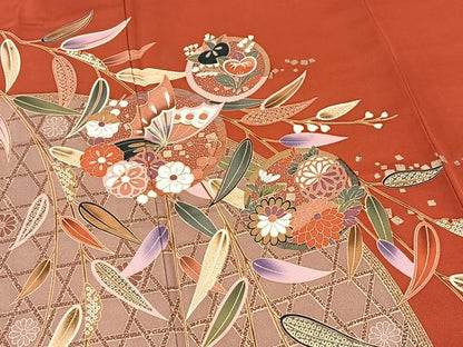 平和屋着物■訪問着 花蝶丸文 金彩 正絹 逸品 BAAW2395yc