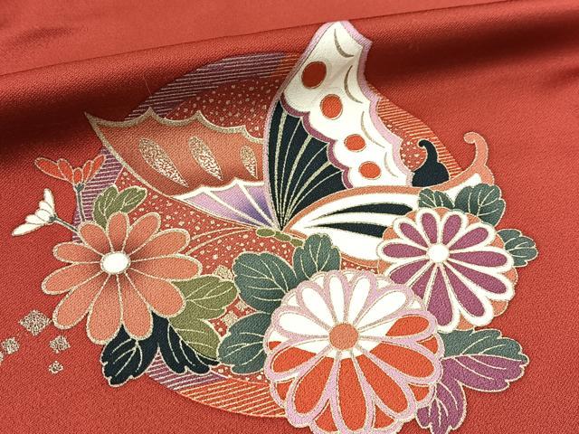 平和屋着物■訪問着 花蝶丸文 金彩 正絹 逸品 BAAW2395yc