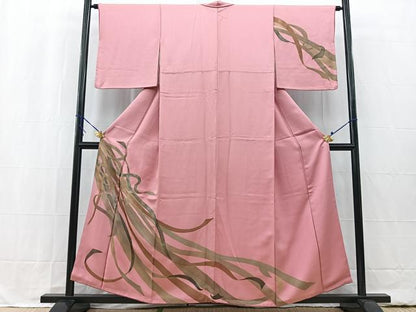 平和屋着物■訪問着 鬘帯文 金彩 正絹 逸品 BAAW2403yc