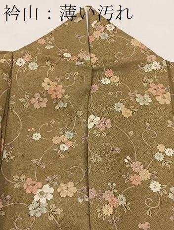 平和屋着物■上質な小紋 花唐草文 正絹 逸品 BAAW2407yc
