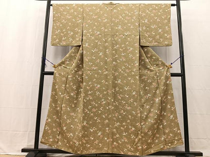 平和屋着物■上質な小紋 花唐草文 正絹 逸品 BAAW2407yc