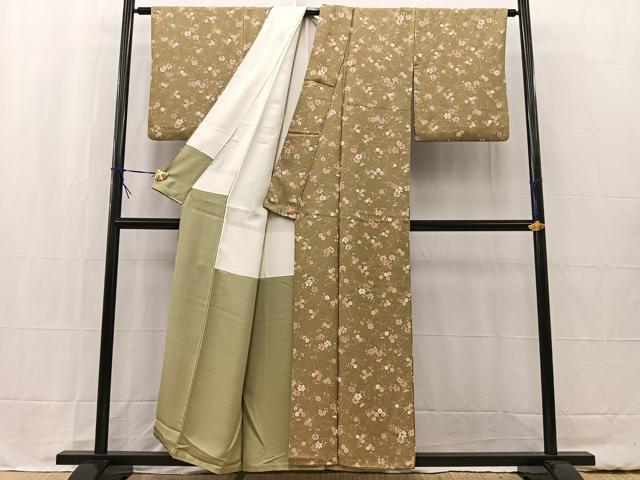 平和屋着物■上質な小紋 花唐草文 正絹 逸品 BAAW2407yc