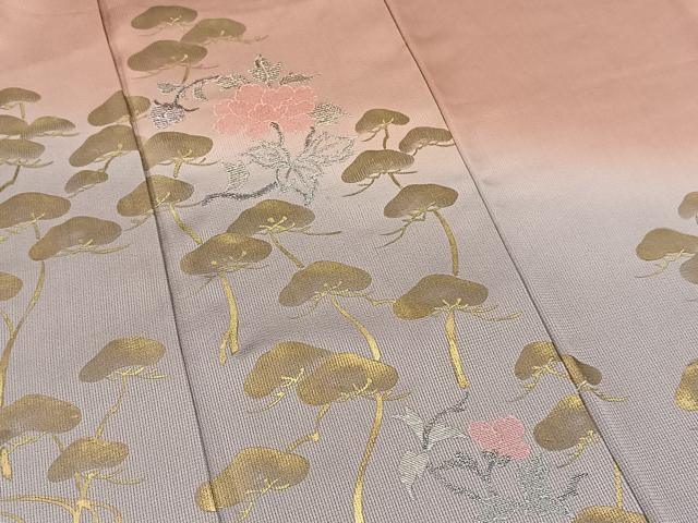 平和屋着物■豪華色留袖 竹屋町刺繍 浜松花文 暈し染め 金銀彩 正絹 逸品 BAAW2414yc