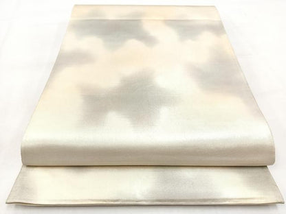 平和屋着物◎六通柄袋帯　霞文　銀糸　引箔　正絹　逸品　BAAW2448yc
