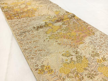 平和屋着物◎六通柄袋帯　蒔絵の薫り　金銀糸　正絹　逸品　BAAW2451yc