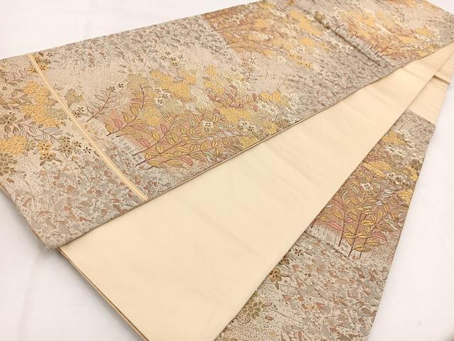 平和屋着物◎六通柄袋帯　蒔絵の薫り　金銀糸　正絹　逸品　BAAW2451yc