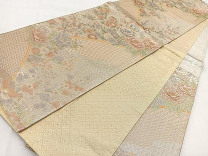 平和屋着物◎佐賀錦 六通柄袋帯 金銀糸 正絹 逸品 BAAW2463yc