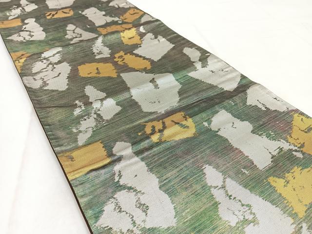 平和屋着物◎六通柄袋帯　箔散らし文様　金銀糸　引箔　正絹　逸品　BAAW2495yc