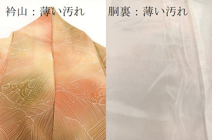 平和屋着物■上質な小紋 立波文 暈し染め 正絹 逸品 BAAW2518yc