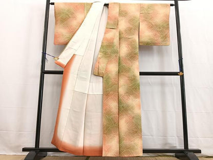 平和屋着物■上質な小紋 立波文 暈し染め 正絹 逸品 BAAW2518yc